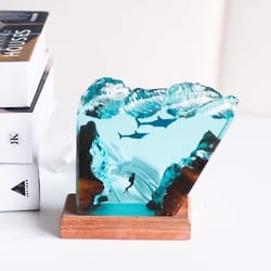sea, night light, epoxy lamp, resin lamp, resin night light,epoxy resin lamp,table lamp,custom night