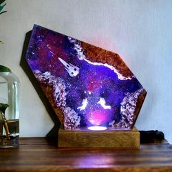 galaxy lamp, night light, epoxy lamp, resin lamp, resin night light,epoxy resin lamp,table lamp,custom night