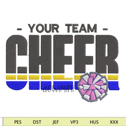 Cheerleaders Custom Team Or Name Embroidery Design
