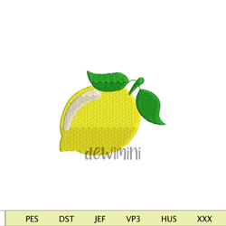 Mini Lemon Embroidery Design
