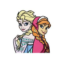 Frozen Sisters Embroidery Design