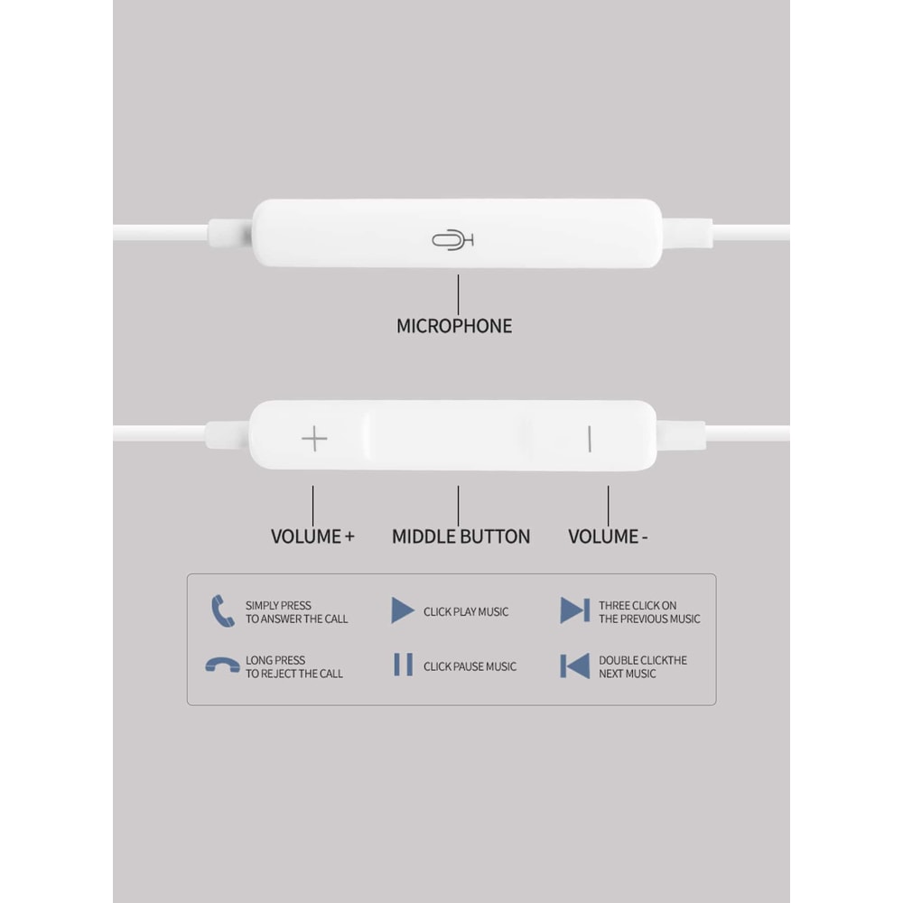 USB Headphones Wired Earbuds For Phones HighQuality Sound And Comfortable Fit 3