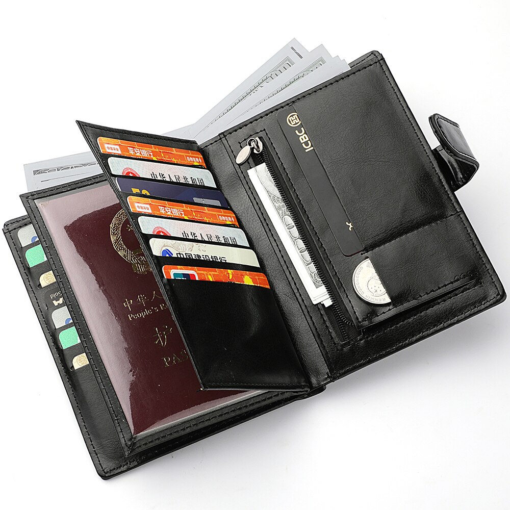Stylish MultiFunction Travel Passport Wallet For Men Portable Card Holder 0