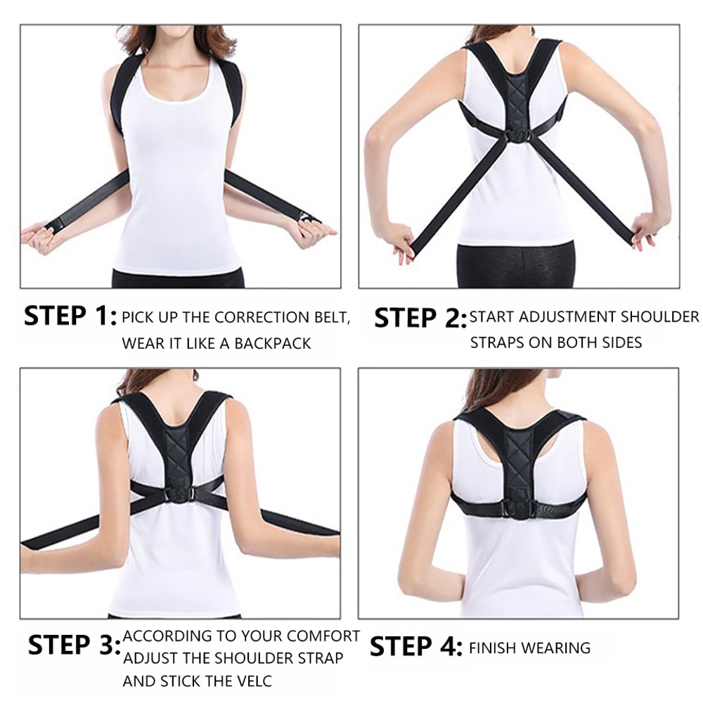 Adjustable Lumbar Posture Corrector For Men Women Back Support Strap Brace For Spine Shoulder Rel 2