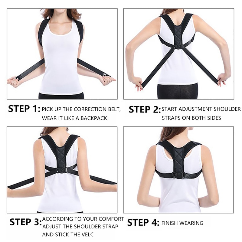 Adjustable Lumbar Posture Corrector For Men Women Back Support Strap Brace For Spine Shoulder Rel 2