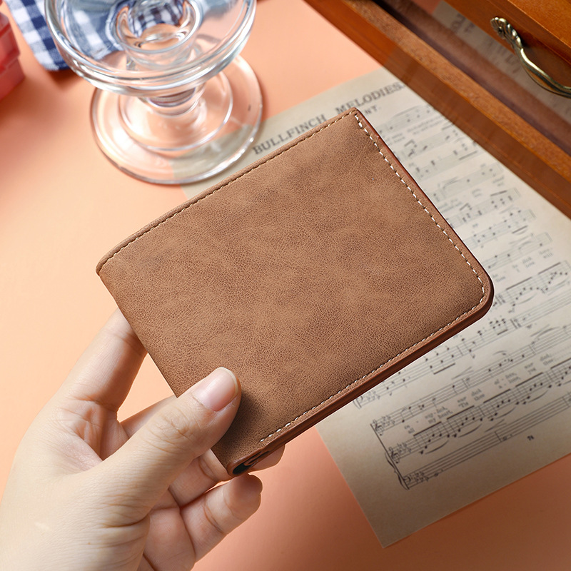 Mens Soft Leather Zipper Wallet With Dollar Clip 1