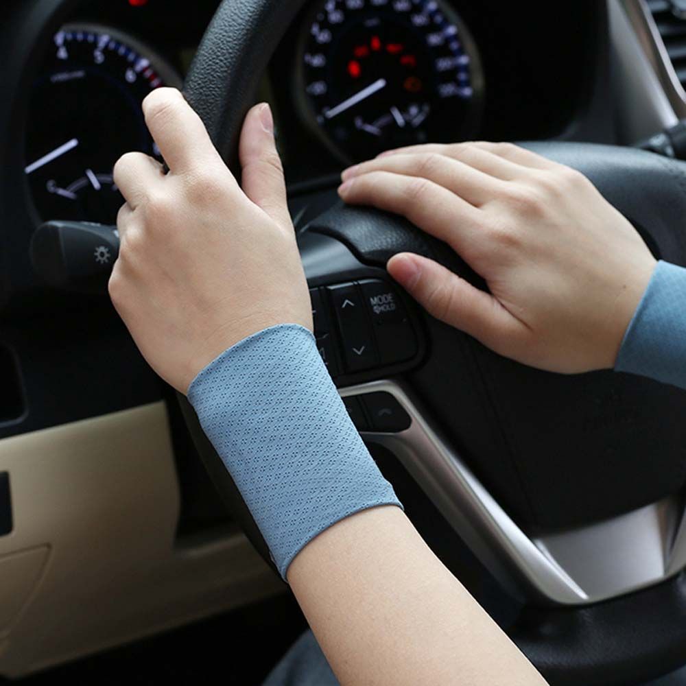 Personalized Elastic Ice Silk Arm Sleeves Outdoor Sunscreen Sports Wristband For Men Women 5