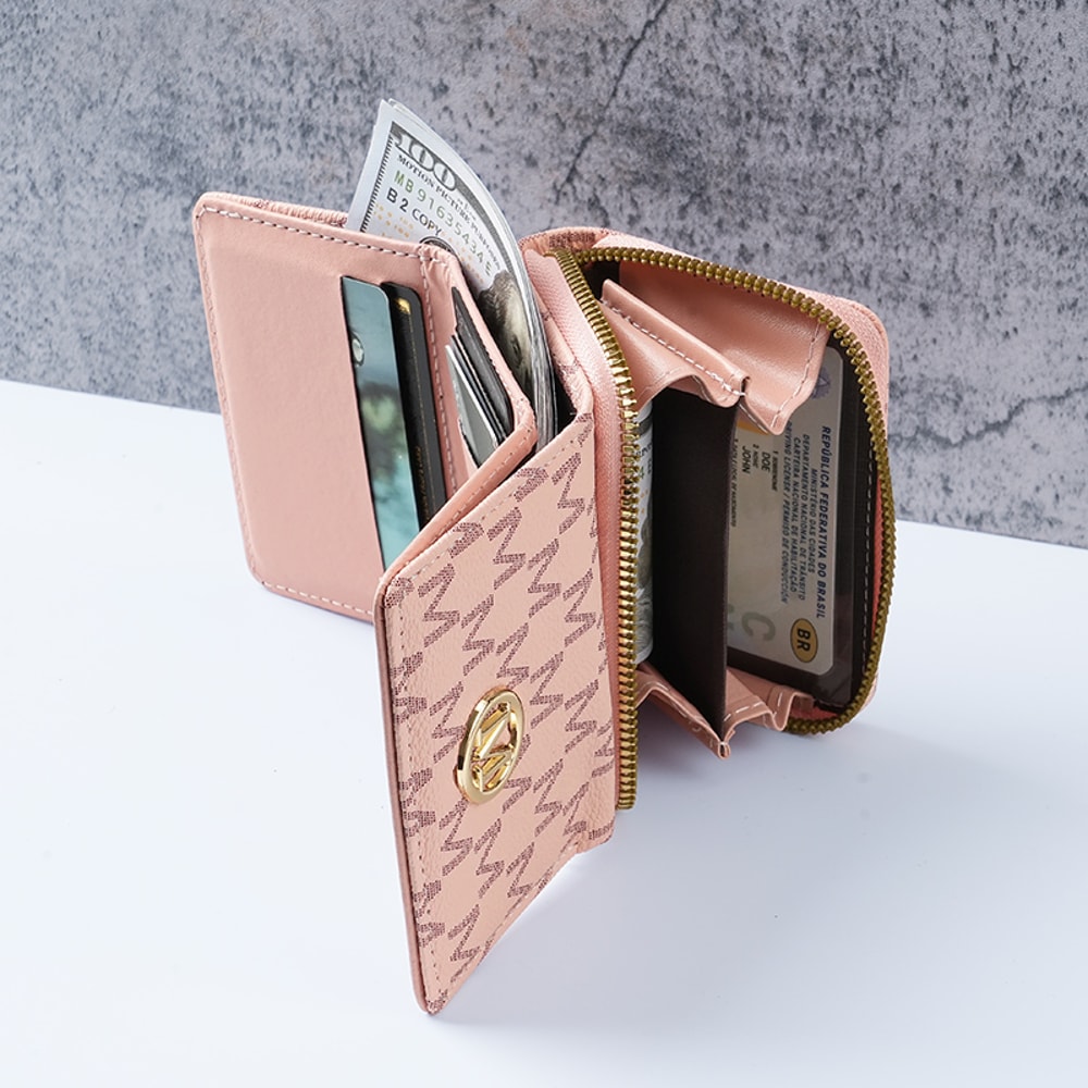 High End Leather Womens Wallet With Multi Card Slots Stylish Short Coin Purse For Everyday Use 0