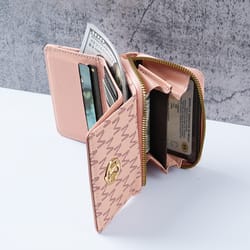 high end leather womens wallet with multi card slots stylish short coin purse for everyday use
