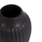 Ribbed Matte Black Ceramic Vase For Flower Arrangements Elegant Home Decor Gift Idea For Indoor Use 2