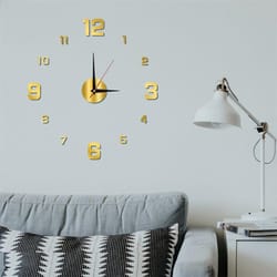 modern frameless diy wall clock silent creative home decoration for living room & office