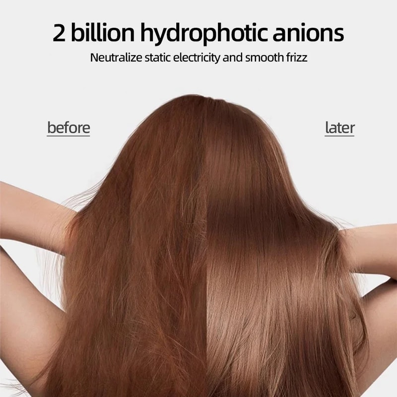 Professional Negative Ion Hair Dryer For Home Travel Leafless Design Portable Electric Salon Tool 2