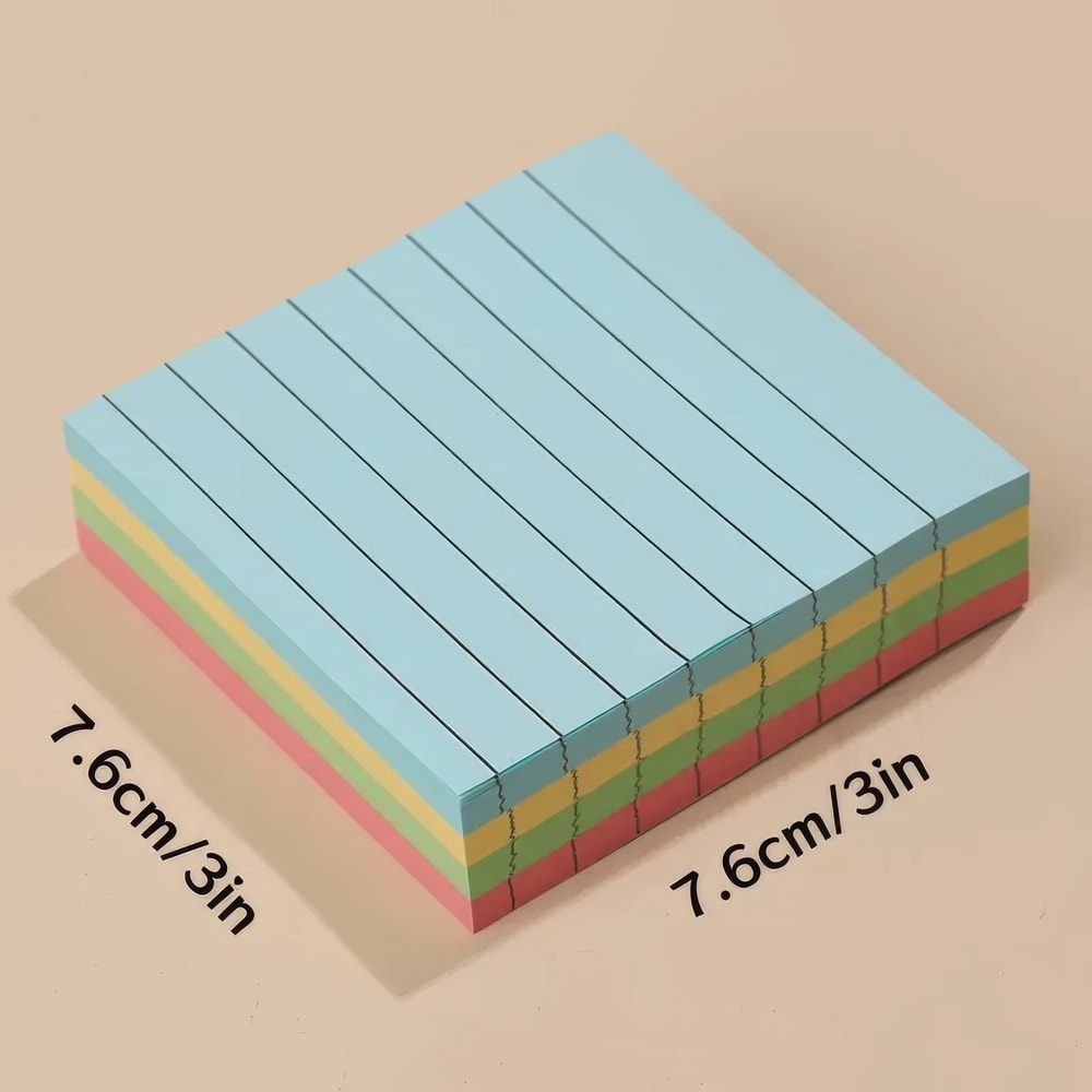 Horizontal Sticky Notes Easy Peel Adhesive Smooth Writing No Residue For Home Office Use 2