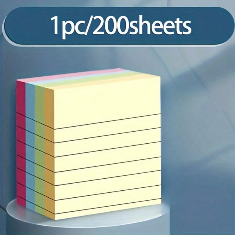 Horizontal Sticky Notes Easy Peel Adhesive Smooth Writing No Residue For Home Office Use 4