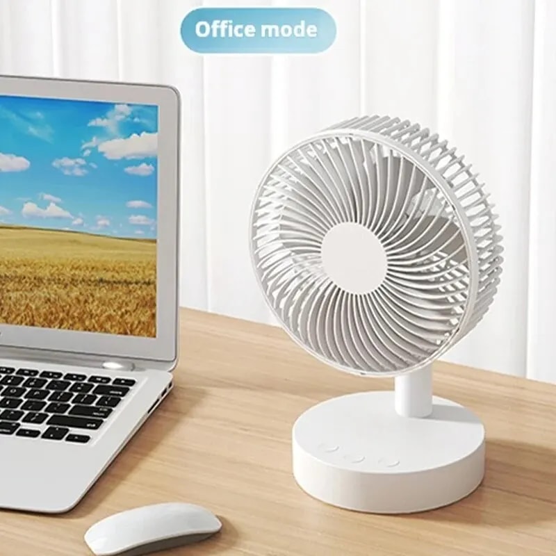 Portable Desktop Fan With FourSpeed Adjustment Mute Rechargeable Desk Fan 3