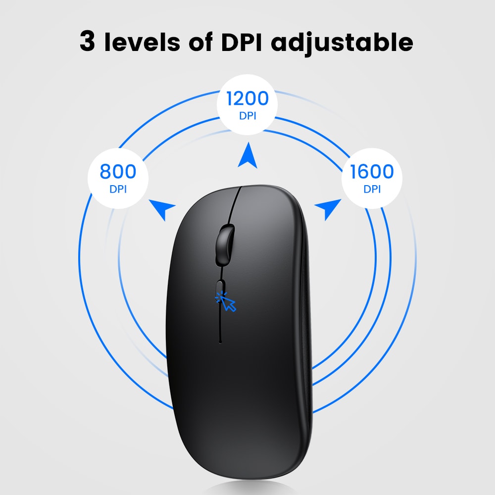 Ergonomic Rechargeable Wireless Bluetooth Mouse For Laptop And PC 3
