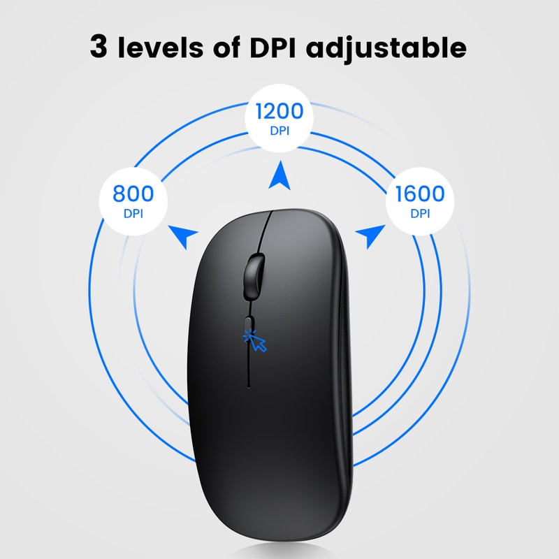 Ergonomic Rechargeable Wireless Bluetooth Mouse For Laptop And PC 3