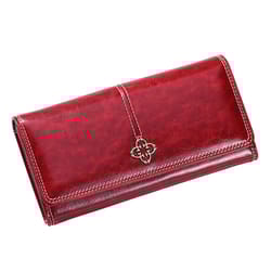 luxury leather women's long wallet fashionable purses with card holder money bag & handbag for women