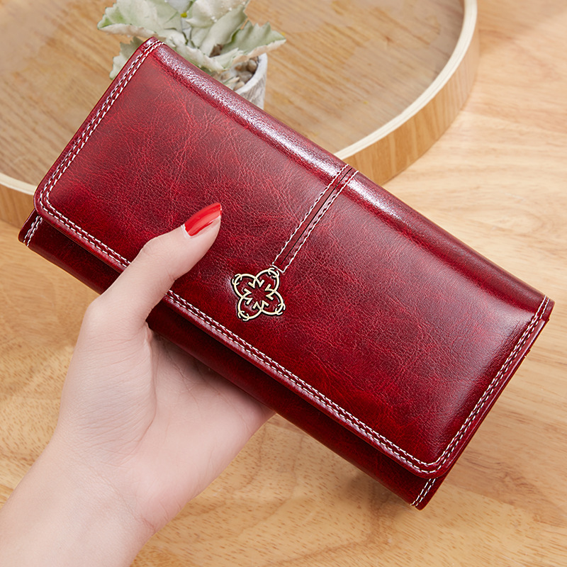 Luxury Leather Womens Long Wallet Fashionable Purses With Card Holder Money Bag Handbag For Women 2