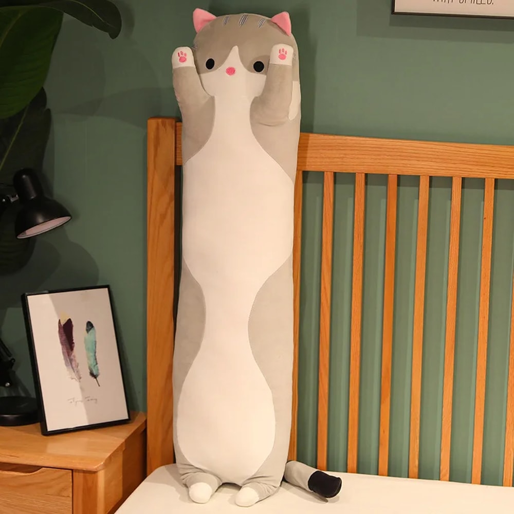 Funny Cute Soft Long Cat Plush Toy Office Nap Pillow Sleep Bed Decor Gift For Kids Girls 5