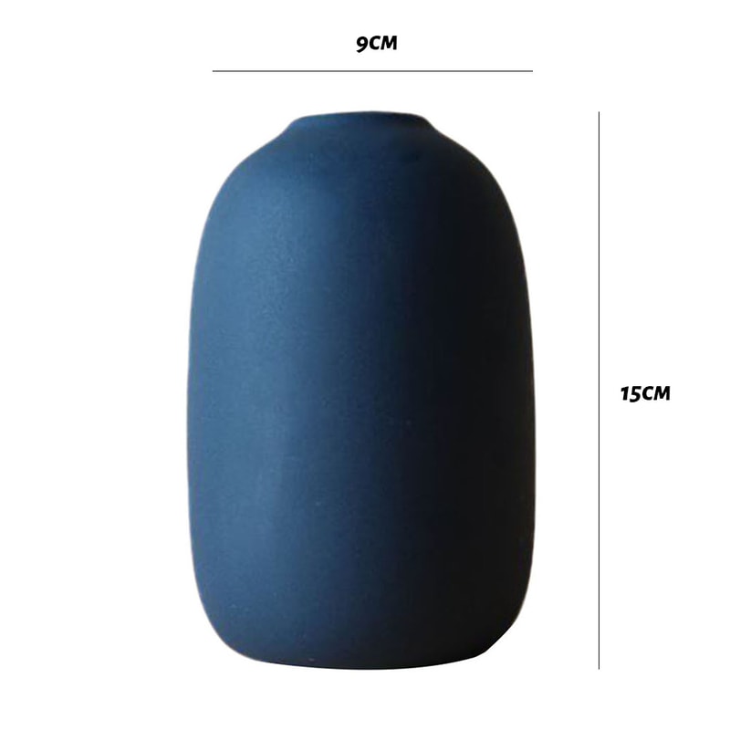 Nordic Ceramic Vase Simple Solid Color Art Flower Pot For Dining Room Shelf And Table Decor 4