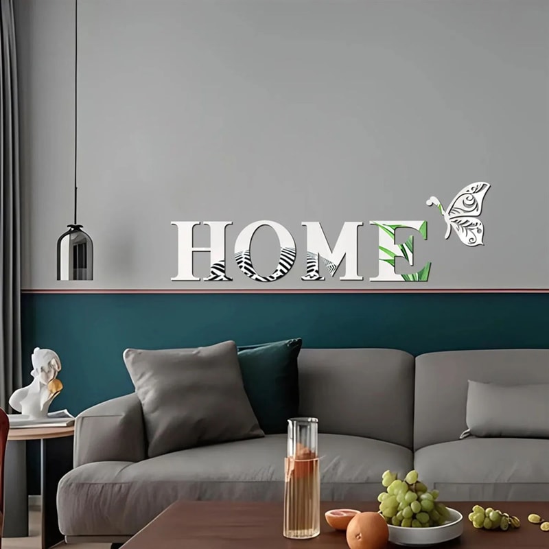 Elegant Mirror Wall Sticker Stylish Entrance Home Decoration For Modern Spaces 2