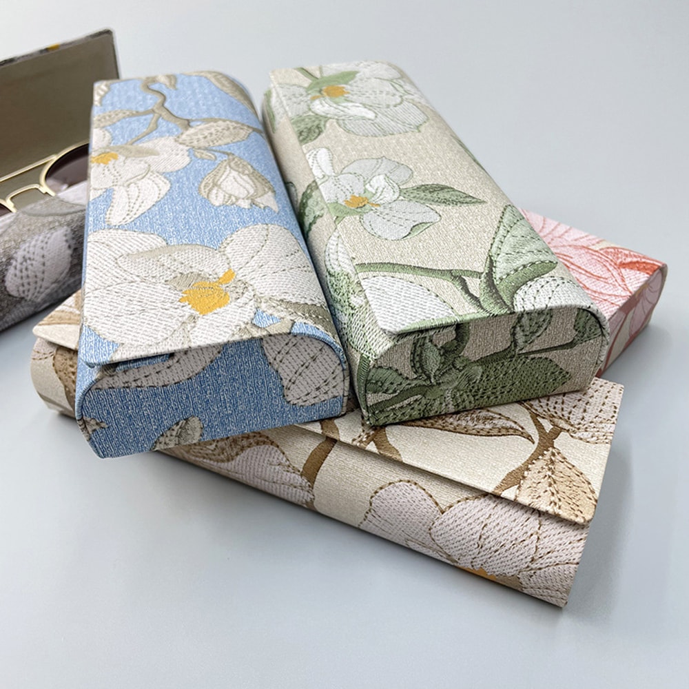 Chinese Style Embroidery Glasses Storage Case For Women Students 1