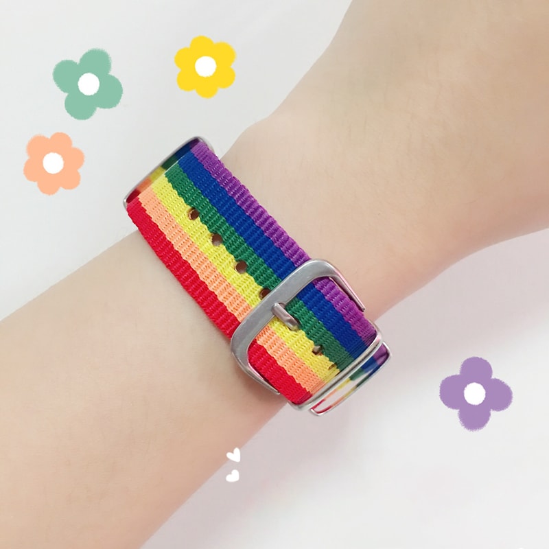 Rainbow Nylon Bracelet for Couples & Friends Braided Jewelry for Men and Women