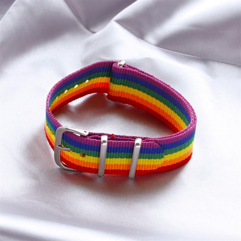 Rainbow Nylon Bracelet for Couples & Friends Braided Jewelry for Men and Women