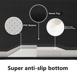 soft water absorbing bathroom anti-slip mat flannel fabric door mat for home decoration