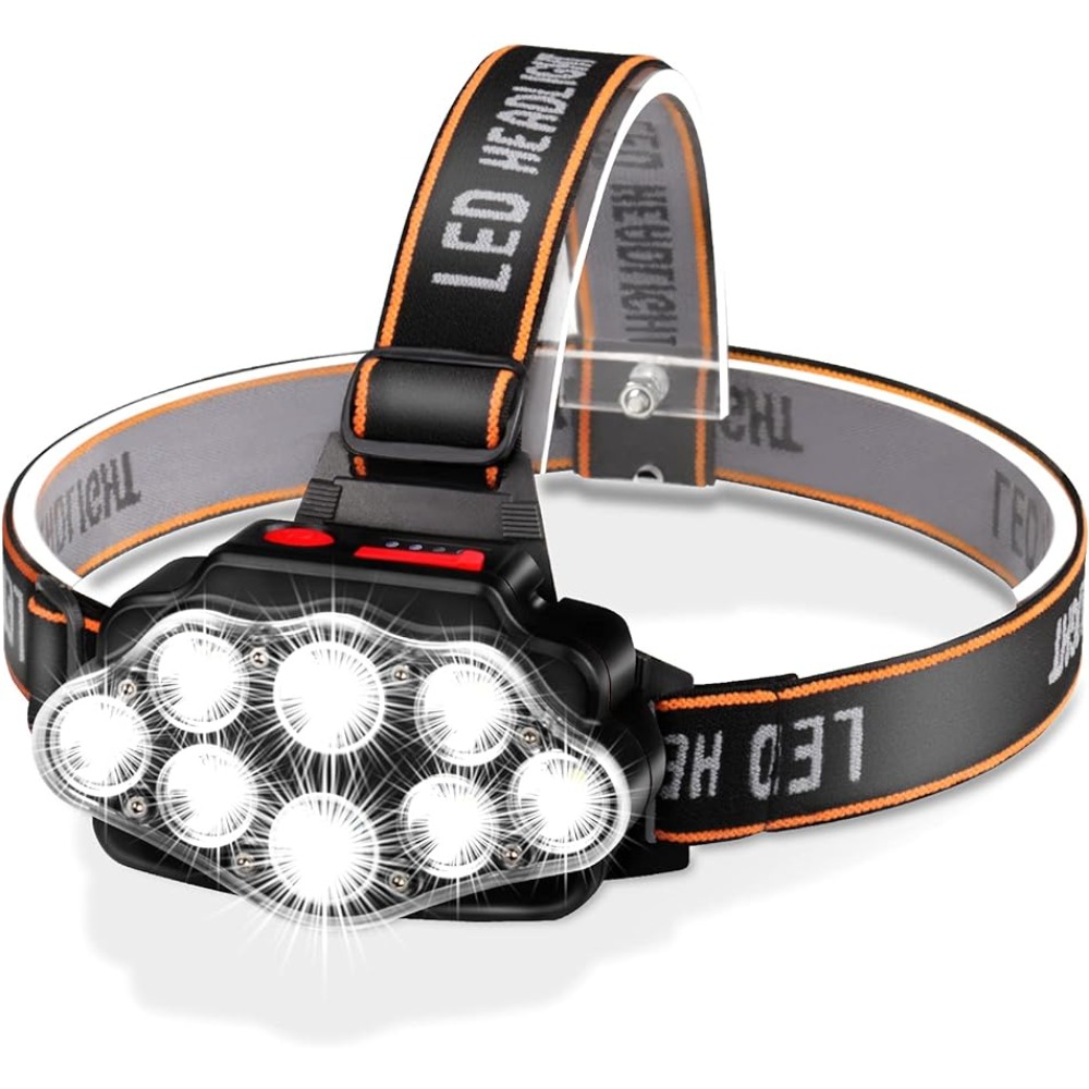 LED USB Rechargeable Headlamp High Lumen Waterproof Flashlight For Camping Hiking And Outdoor Activ 0
