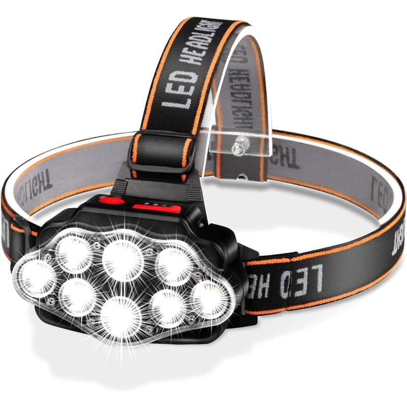 LED USB Rechargeable Headlamp High Lumen Waterproof Flashlight For Camping Hiking And Outdoor Activ 0