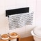 Kitchen Paper Towel Holder Carbon Steel No Punch Roll Hanger Storage Rack 4