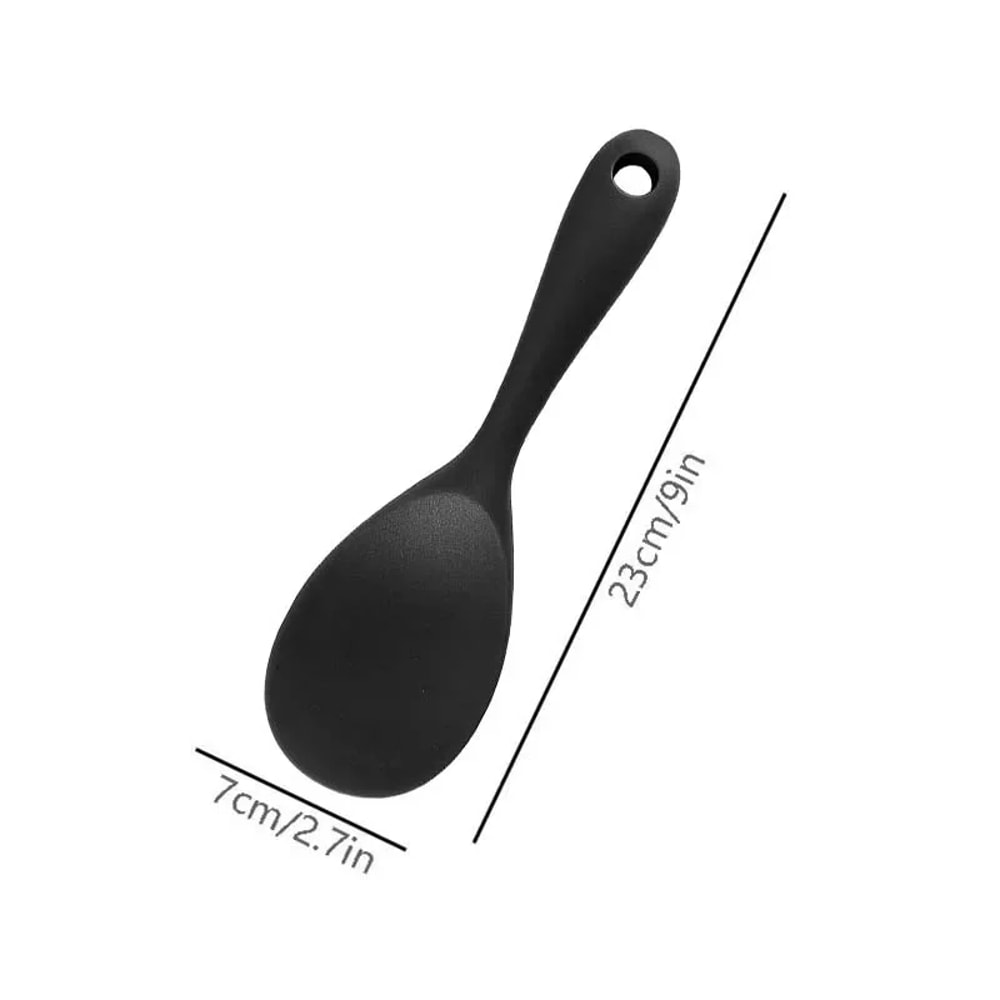 Hanging Silicone Rice Spoon Non Stick Kitchen Ladle For Rice Cookers Saucepans Hea Resistant Cooki 5