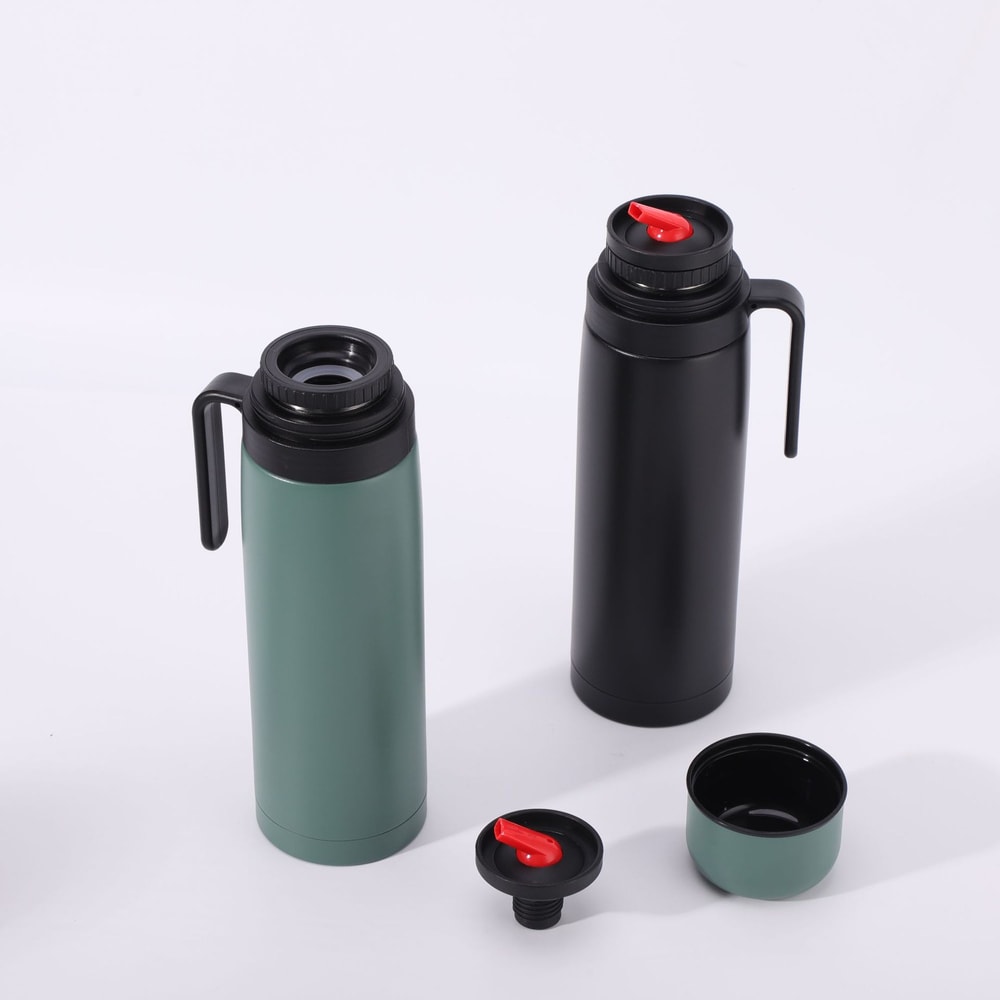 Stainless Steel Insulated Travel Mug With Handle Outdoor Sports Cup For Hot Cold Drinks 1