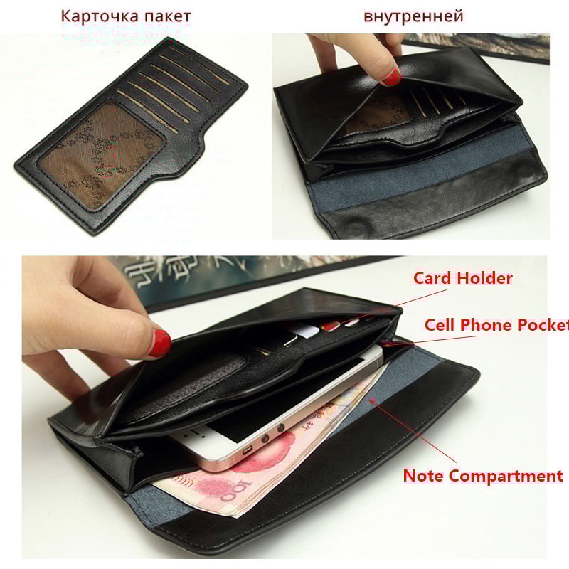 Slim Genuine Leather Wallet For Women Luxury Design Long Clutch With Card Holder And Coin Purse 2