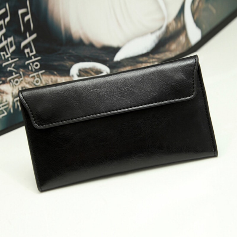 Slim Genuine Leather Wallet For Women Luxury Design Long Clutch With Card Holder And Coin Purse 3