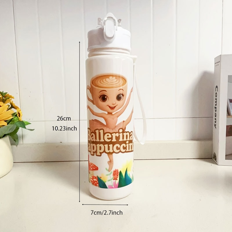 Italian Brainrot Cartoon Water Bottle Fun Outdoor Sports Cup For Active Lifestyles 0