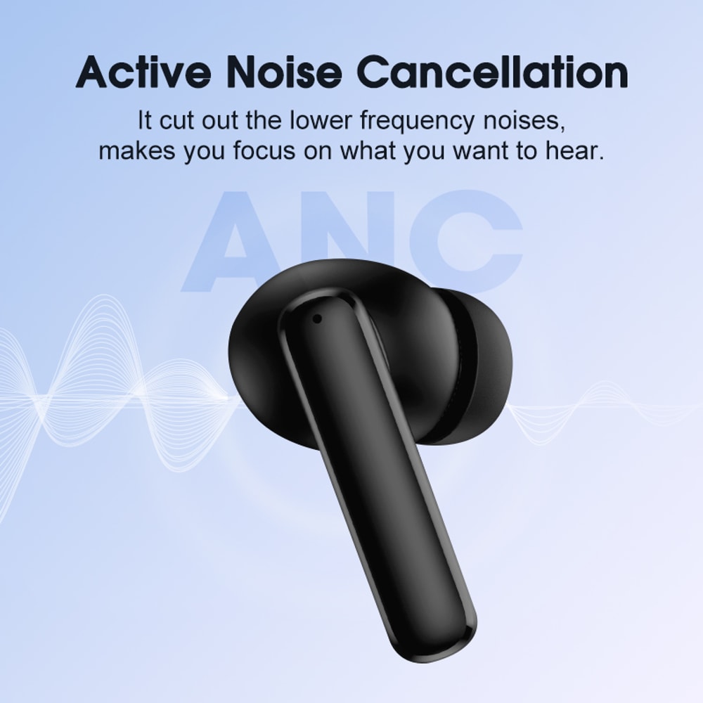 Wireless Bluetooth Earphones With Active Noise Cancellation And ENC Microphone 1