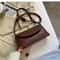 Leather OneShoulder Crossbody Small Square Bag For Women 2