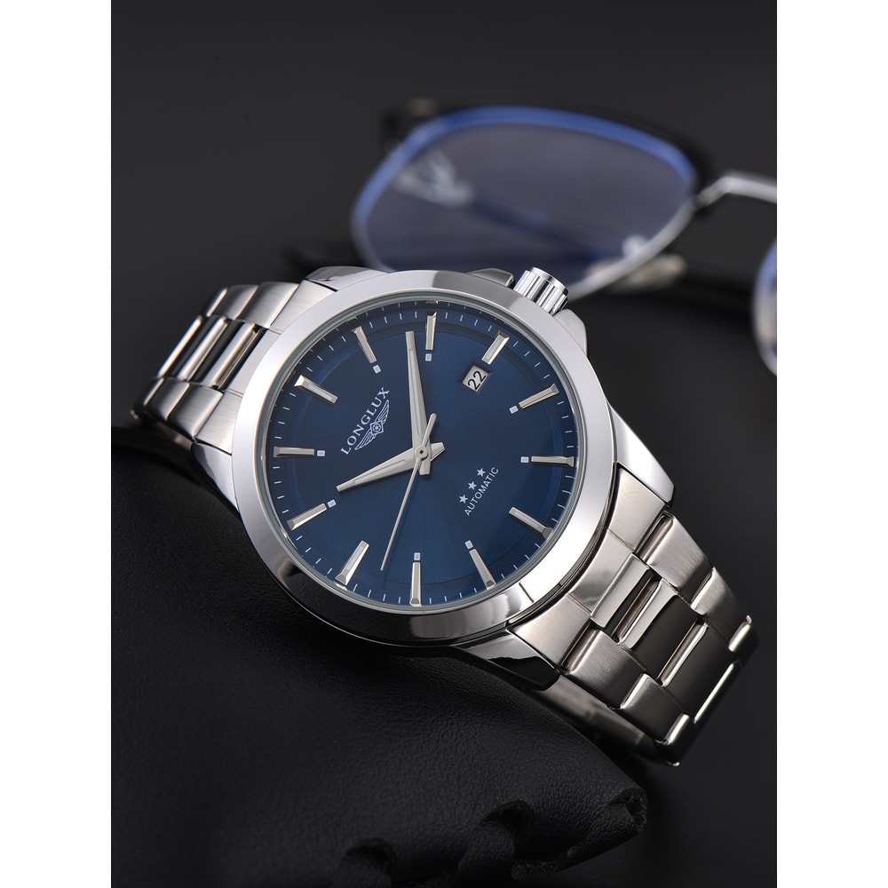 Mens Automatic Business Watch Waterproof Stainless Steel Luminous Mechanical Watch 0