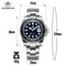 Luxurious Stainless Steel Mens Analog Quartz Watch Waterproof Diving Watch With Luminous Dial 1