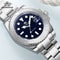 Luxurious Stainless Steel Mens Analog Quartz Watch Waterproof Diving Watch With Luminous Dial 2