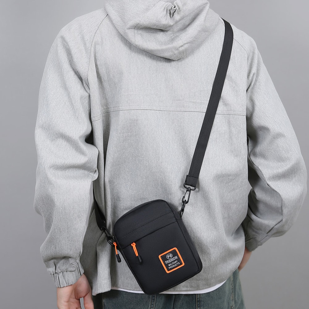 Mens Lightweight Nylon Crossbody Bag With Adjustable Strap For Everyday Use 3