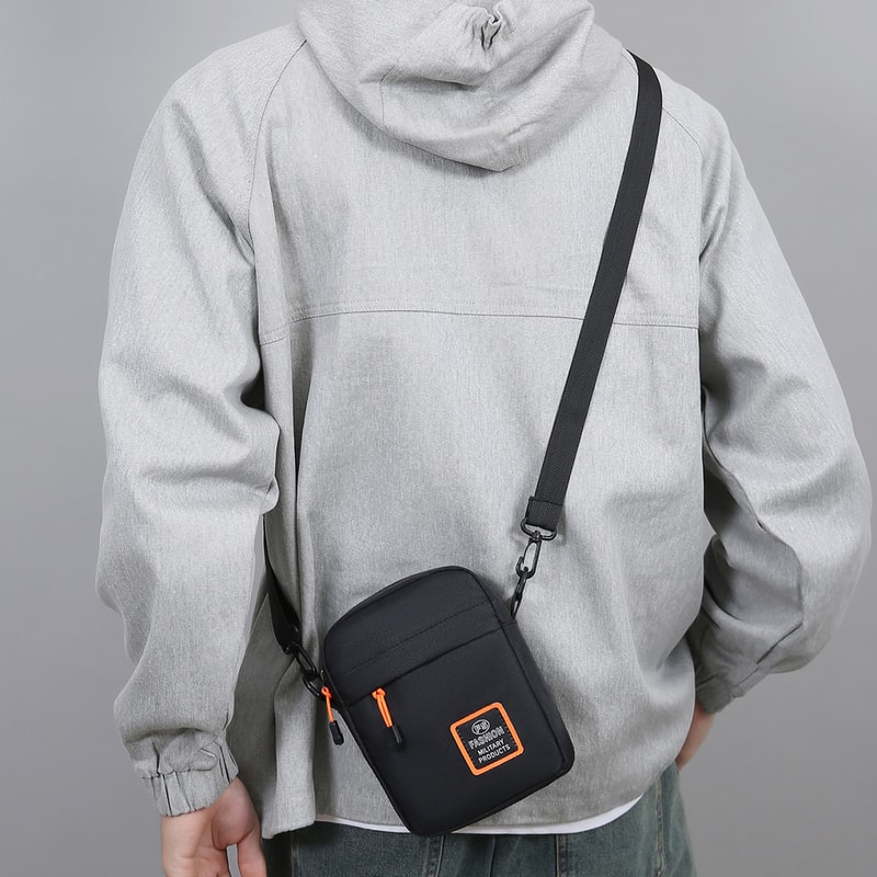 Mens Lightweight Nylon Crossbody Bag With Adjustable Strap For Everyday Use 3