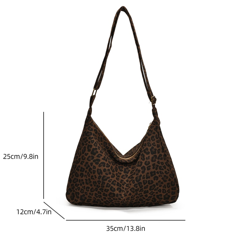 Trendy Casual Leopard Print Crossbody Bag For Women Large Capacity Shoulder Bag For Outings Commut 1