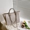 Fashionable Canvas Tote Bag With Chain And Zipper Large Capacity Womens Shoulder Bag For Commuter S 4