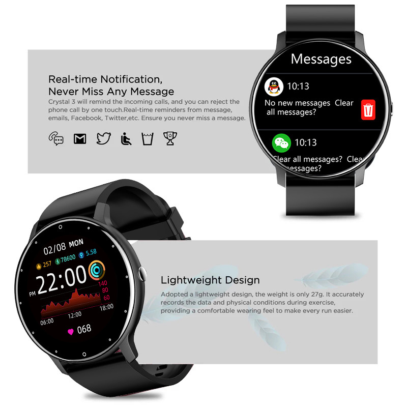 Fashion Smartwatch For Men Women Waterproof Fitness Tracker With Wireless Call Sport Features 1