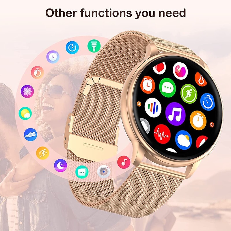 Bluetooth Call Smart Watch For Women And Men Custom Dial Sport Fitness Tracker With Heart Rate Moni 0
