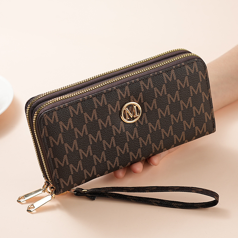 Double Zipper Wallet For Women And Men Stylish Long Coin Purse Cards Holder Wristlet Clutch And Mon 3